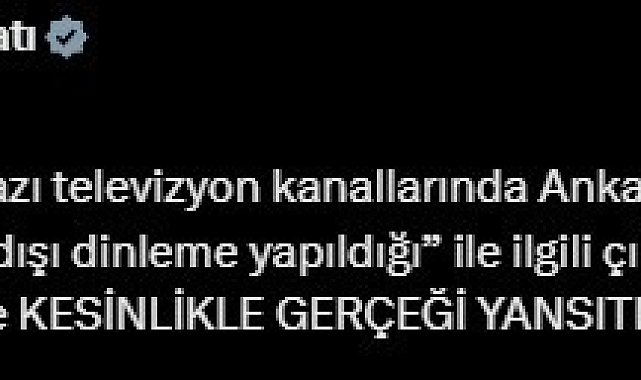 EGM, Ankara İl Emniyet Müdürlüğünce "dinleme yapıldı" iddiasını yalanladı