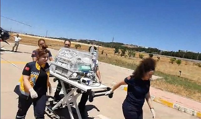 Diyarbakır'da 1 günlük bebek ambulans helikopterle hastaneye sevk edildi