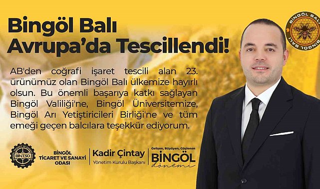 Bingöl Balı Avrupa'da tescillendi