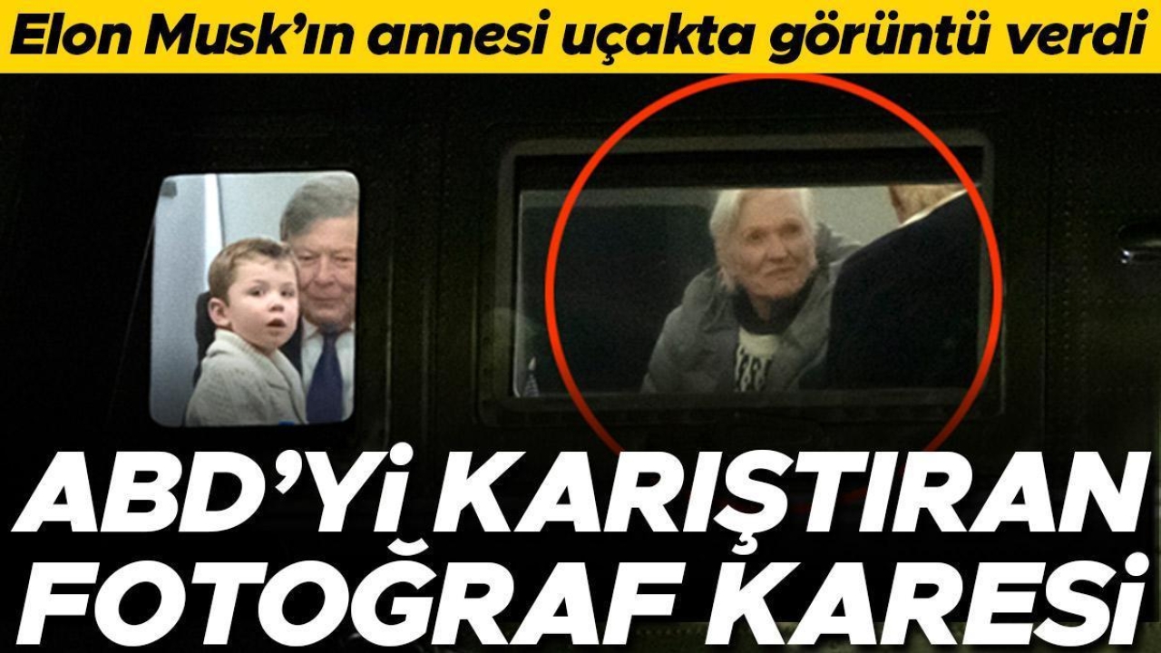 ABD'yi karıştıran fotoğraf karesi! Elon Musk'ın annesi başkanlık uçağında